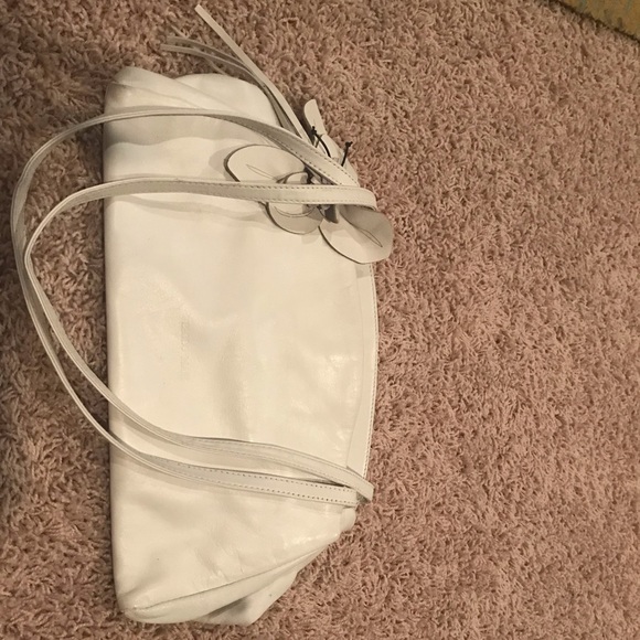 White leather made in Italy purse - Picture 2 of 6